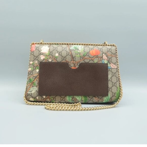 100% Authentic GUCCI Padlock Multicolor Tian Print GG Canvas Shoulder Bag - Picture 2 of 12